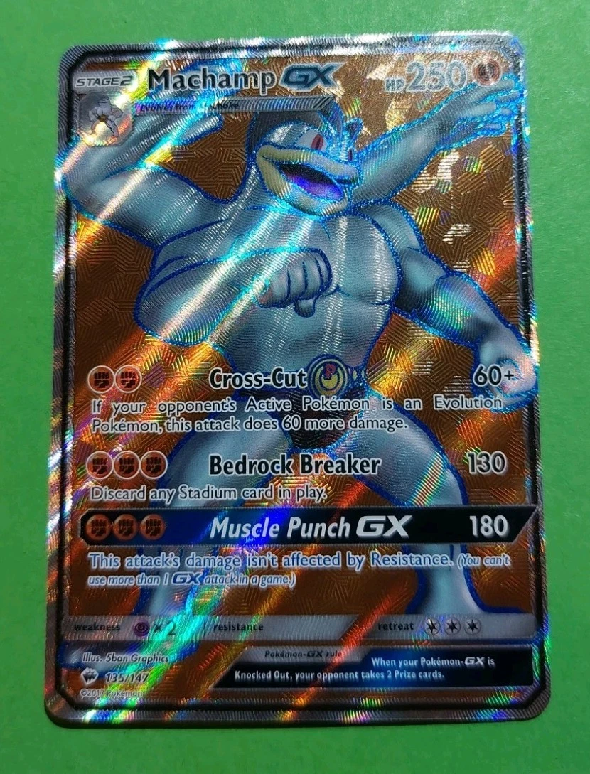 Machamp GX (Full Art) 135/147 Sm-Burning Shadows Holo Pokémon, LP