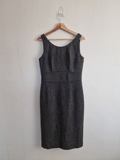 Hobbs Womens Dress Size 12 Black Smart Formal Occasion Work Office Pencil