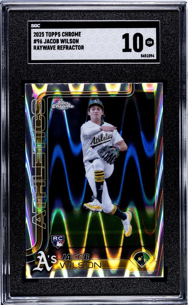 SGC 10 2025 Topps Chrome #96 Jacob Wilson Raywave Refractor RC