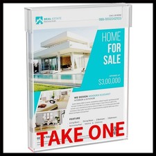 Outdoor Waterproof Brochure Holder with Lid for Real Estate and Marketing