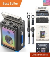 Professional Karaoke Machine for Adults with Bluetooth 5.3, 2 Wireless Mics, ...