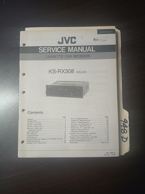 JVC KS-RX308 A C J U Service Manual Original Repair Book Cassette Car Receiver