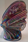 Limited Edition Fenton Amethyst Carnival Glass Butterfly From 2002 FAGCA Signed