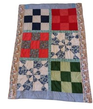 Quilt Baby Toddler Nursery Lap Handmade Blanket Lovey Crib Animal Edge 81x48"