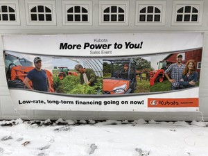 Kubota Dealer Banner Advertising Promotional Vinyl Garage Shop