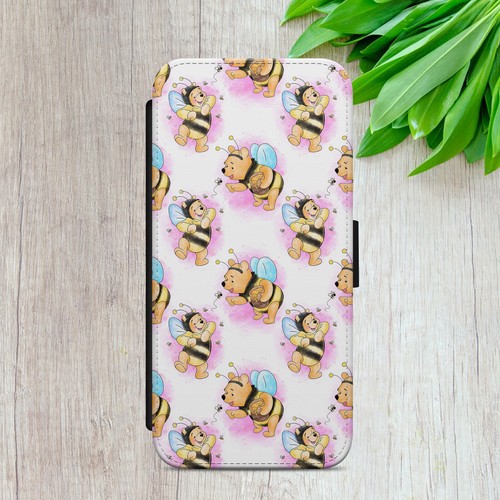 WINNIE THE POOH BEE CASE FOR IPHONE SAMSUNG GOOGLE FLIP WALLET PHONE COVER GIFT - Picture 2 of 19