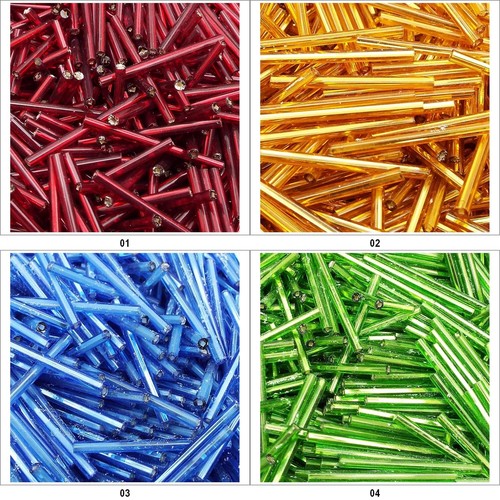 30mm Long Bugle Beads Czech Craft Jewellery Hex Faceted BUY 10g 20g 15 COLOR 485 - Picture 3 of 24