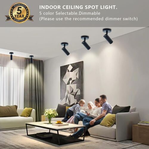 Spotlight 3 Pack 12W Spot Light Indoor 5CCT 2700K-6000K Selectable Dimmable L... - Picture 2 of 7