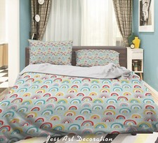 3D Fresh Rainbow Pattern Kids Quilt Cover Set Duvet Cover Bedding