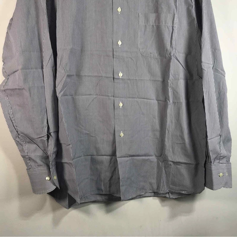 Ingram Long Sleeve Striped Button Up Shirt, Men's Size 16-41 - Blue - Image 3 of 4