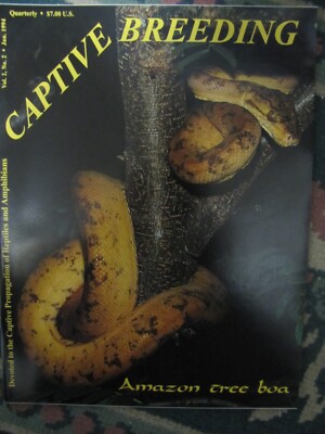 Captive Breeding Magazine Vol 2 # 2  Jan 1994.  Brand new