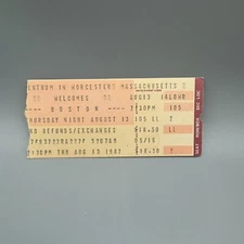 AUG 13, 1987 BOSTON @ CENTRUM IN WORCESTER VINTAGE CONCERT TICKET STUB