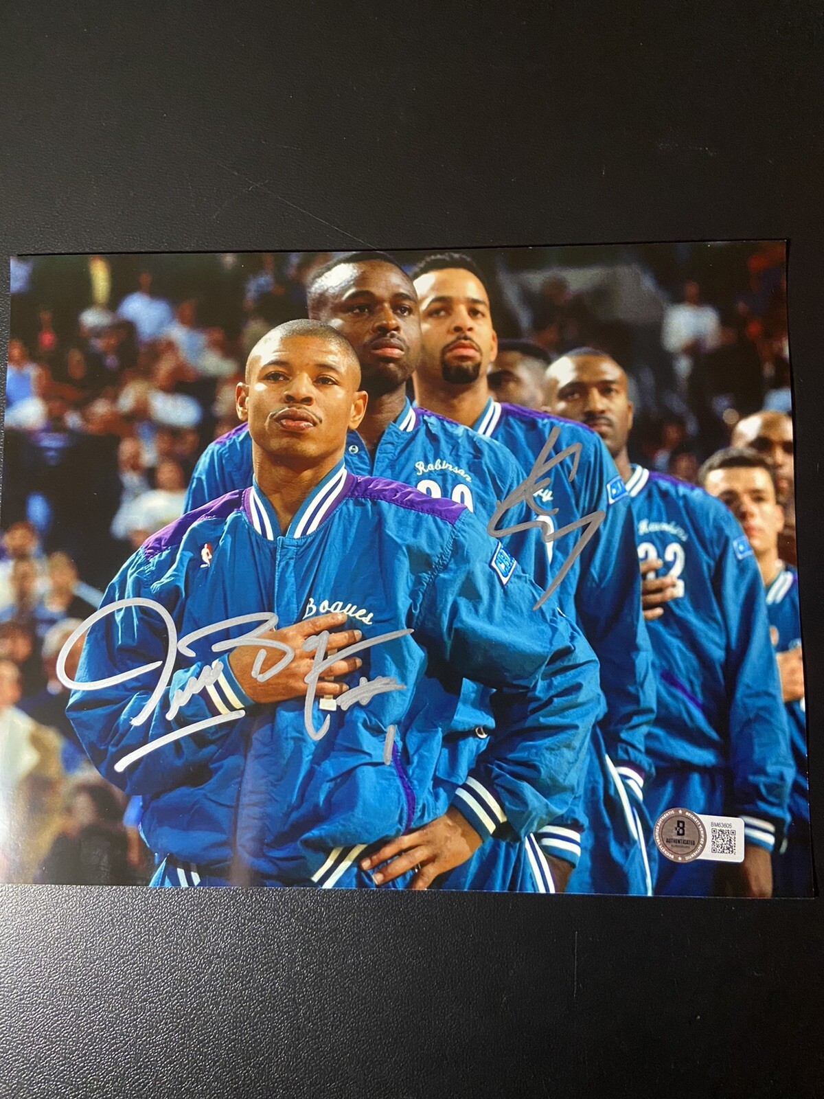 Muggsy Bogues/ Dell Curry Signed 8x10 Photo Autograph Charlotte