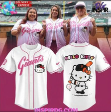 Yc San Fran cisco Giant X Hello Kitty Special White Baseball Jersey