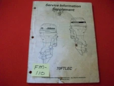 1998 EVINRUDE/JOHNSON/OMC O/B 70FTLEC 4-STROKE SERVICE MANUAL SUPPLEMENT GC