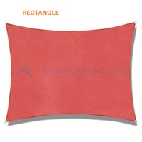 Sun Shade Sail Quadrilateral Permeable Canopy Lawn Patio Pool Awning Cover Red Sun Shade Sail Quadrilateral Permeable Canopy Lawn Patio Pool Awning Cover Red