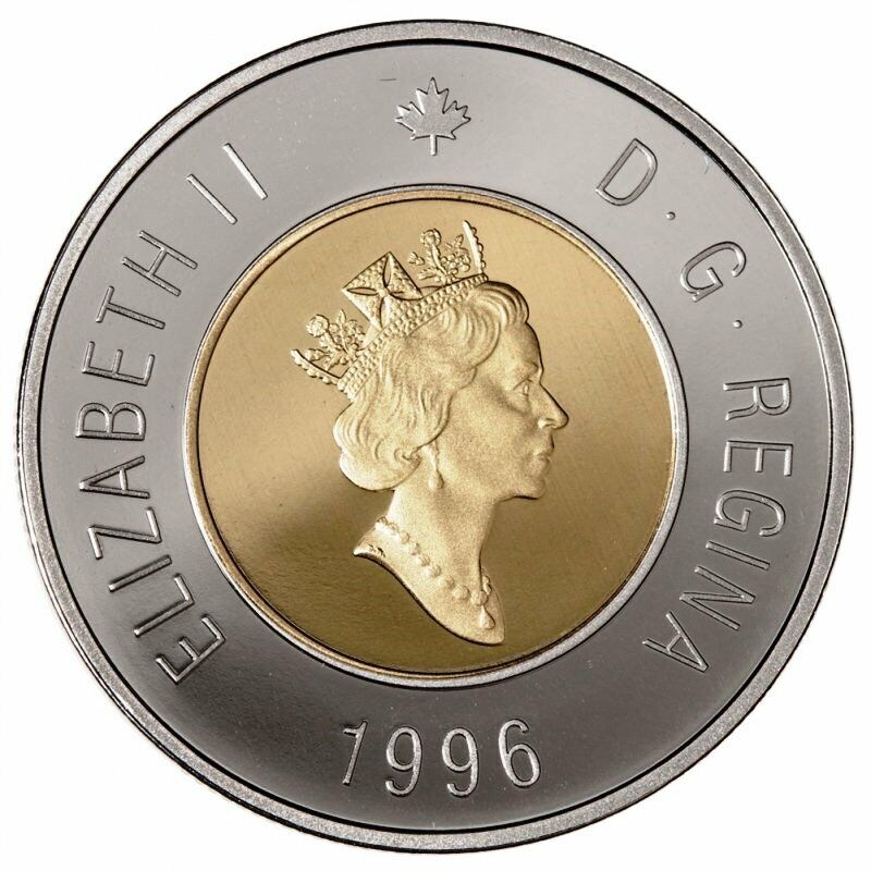 🇨🇦 Canada 1996 💯 2 (Two) Dollars $2 Coin, Toonie Polar 🇨🇦 Canada 1996 💯 2 (Two) Dollars $2 Coin, Toonie Polar