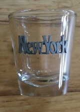 NEW YORK SHOT GLASS RAISED LETTERING