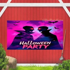 Halloween Party Vampires Indoor Outdoor Banner