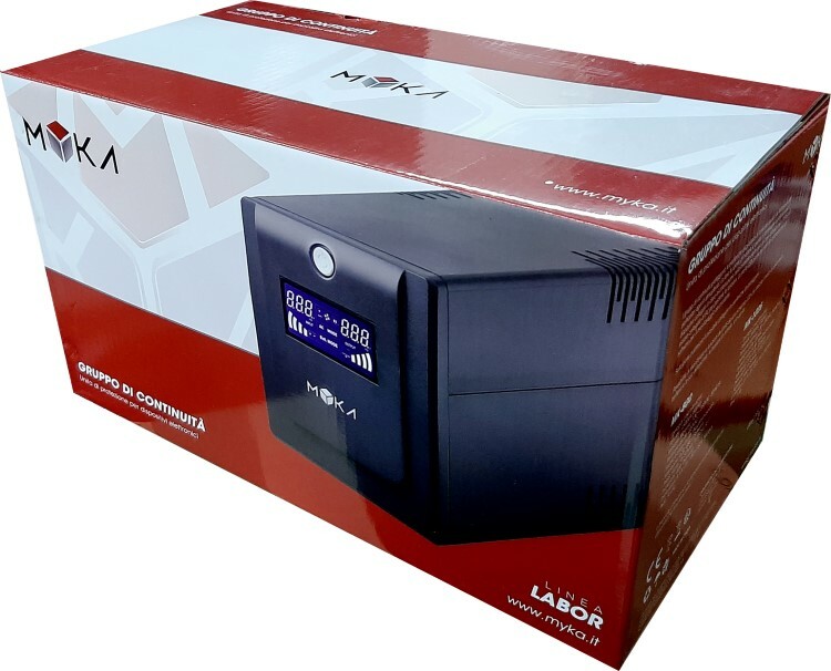 UPS MYKA MK-1025 2000VA, 4 Prese Schuko + IEC13, Protezione Per PC E Modem