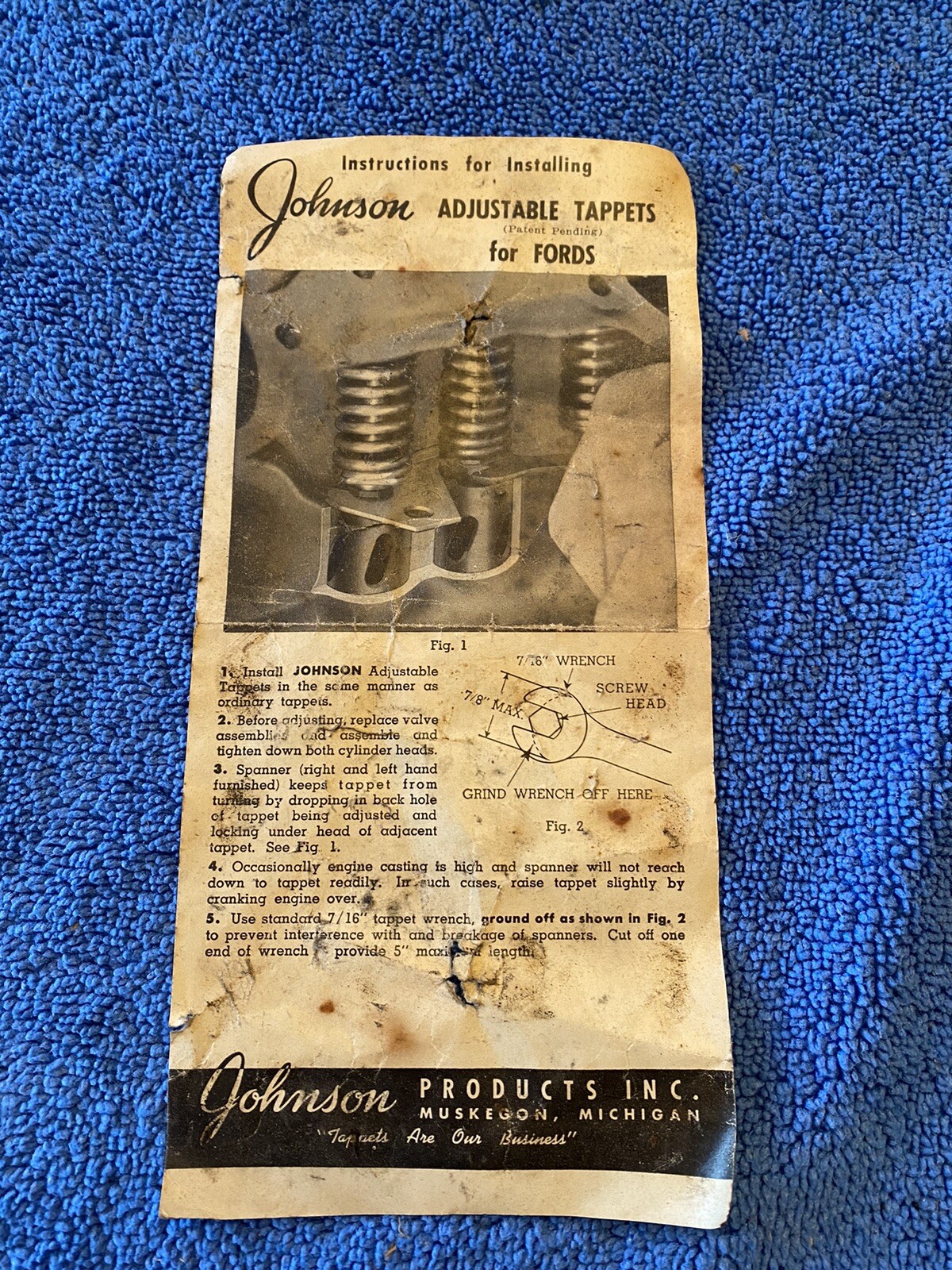 Johnson 19321953 Flathead Ford Adjustable Lifters Tappets NOS TROG