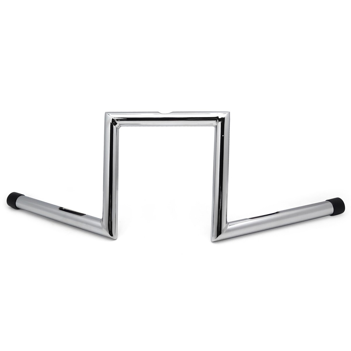 HTTMT Chrome Z Bar Handlebars – 8 Inch Rise, For Harley Softail Dyna Sportster Bobber Chopper