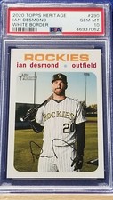 Ian Desmond - 2020 Topps Heritage White Border   PSA 10 