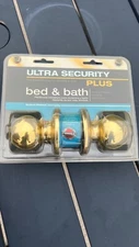 Bed and Bath Interior Locking Door Knob Lock Set NEW in box**Round Orb