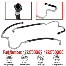 17227636879 New 2x Engine Oil Cooler Hose Pipe Inlet & Outlet For BMW 535i 640i