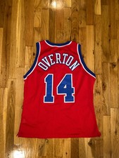 DOUG OVERTON Washington Bullets GAME USED WORN Champion Jersey 42 Webber