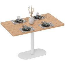 HOMCOM Table à manger 120x70x75cm Chêne