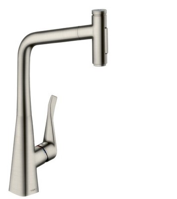 Hansgrohe sink mixer 320 Metris Select 73820800 stainless steel look