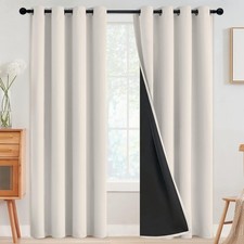 100 Blackout Curtains for Bedroom,Thermal Insulated Grommet Window Drapes Roo...