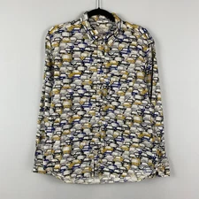 Ciao Indenture Made in Japan Car Print Button Shirt Size Large (Fits small)