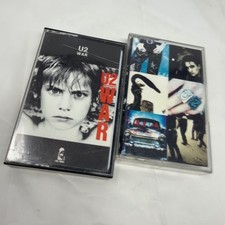 U2 Cassette Tape Bundle War and Achtung Baby Island Records Rock Albums Vintage