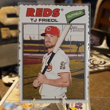 2026 Topps Heritage - T.J. Friedl #296 Deckle border variation