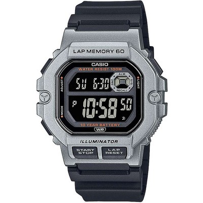 Uhr CASIO WS-1400H-1BVCF Silikon Schwarz Chrono Alarm Dual Time Sub 100mt