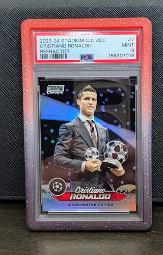 2023-24 Topps Stadium Club Chrome Cristiano Ronaldo #7 PSA 9 Refractor