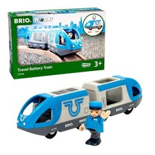 BRIO World - 33506 Travel Battery Train  3-Piece, Battery-Operated Toy Train...