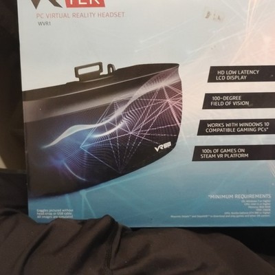 VR TEK WVR1 PC Virtual Reality Headset Black 100-Degree Field of View