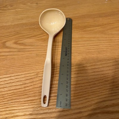 Foley Off White  Plastic Soup Ladle Kitchen Dipper Utensil Farmhouse VTG