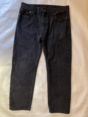 Levi's 505 Men's Size 38x32 Black Regular Straight Leg Waterless Jeans Casual