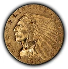 1914 G$2.50 Indian Head Gold Quarter Eagle - Authentic US Coin - AU/UNC - G6025