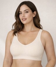 Shapermint Truekind Womens Daily Comfort Wireless Shaper Bra XL Chai Beige 10022