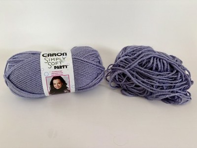 Caron Simply Soft Party Yarn VIOLET SPARKLE Metallic Craft NEW! Plus Extra 2oz