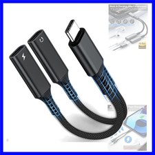 USB C Splitter, Dual USB C Headphone and Charger Adapter, 1 in 2 Out Type C A...