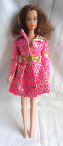 Barbie Twist N Turn Doll - With Sparkle Coat - Mattel 1966 Made in Japan