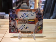 2024 Bowman Chrome RONALD ACUNA JR | LUISANGEL ACUNA Dual Auto Orange /25 OT