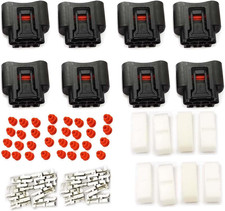 8Pcs Ignition Coil 4 Pin Plug Connector Denso waterproof black socket 90980-118