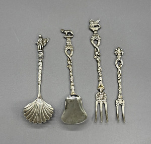 Candlelight Silver VTG Italian Florentine Renaissance Silverplate Serving Set